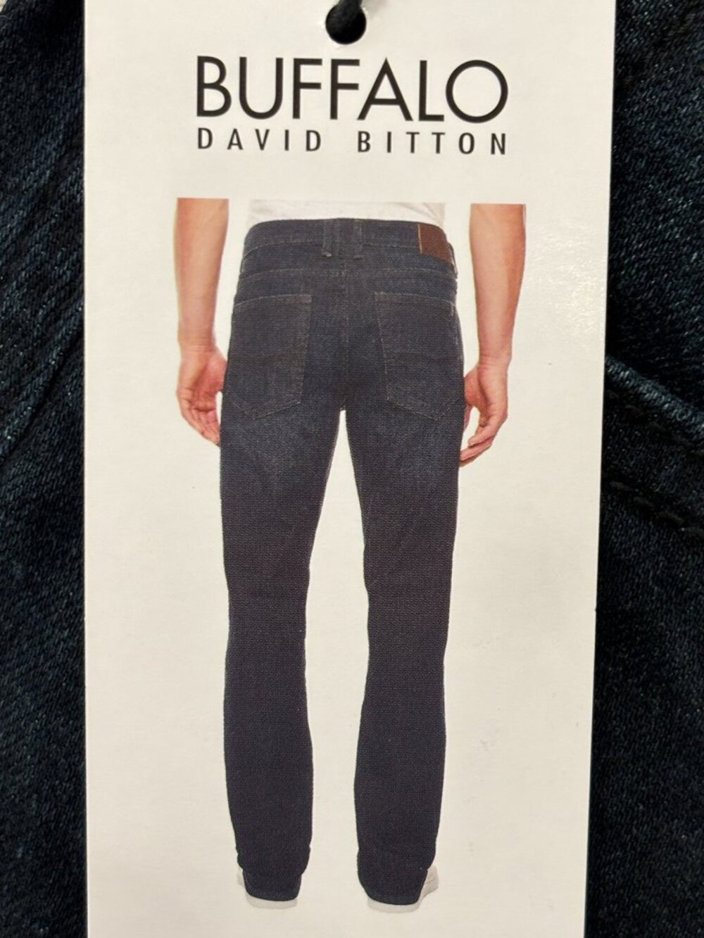Buffalo David Bitton Jack Jeans Mens 34 x 32 Slim Fit Straight Dark Wash Denim - Picture 6 of 14